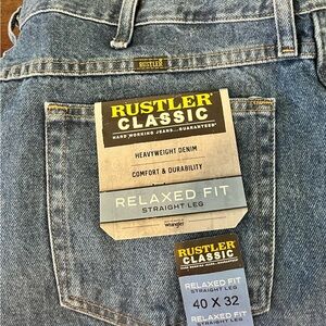 Rustler Classic Relaxed Fit Men's Jeans - Light Blue Denim
